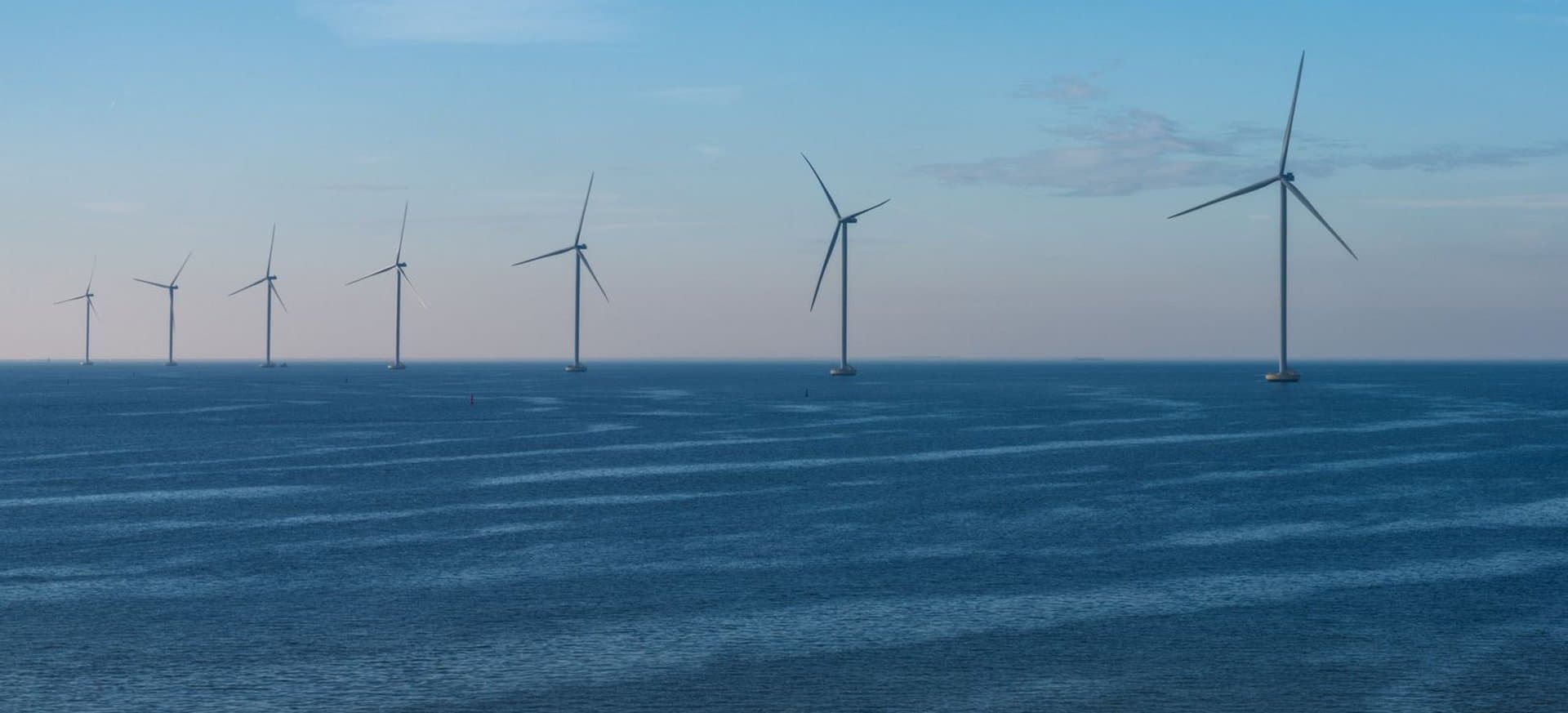 Offshore wind farm at sea